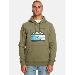 Quiksilver Pulóver Landscape Lines Otlr EQYFT04832 Khaki Regular Fit