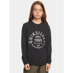 Quiksilver Blúz Circlescriptfro Tees EQBZT04668 Fekete Regular Fit