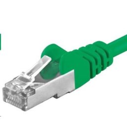 PREMIUMCORD Patch kábel CAT6a S-FTP, RJ45-RJ45, AWG 26/7 5m zöld