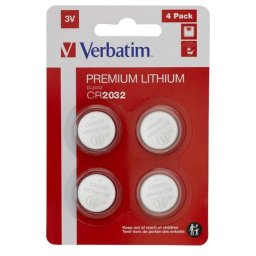 VERBATIM Lithium elem CR2032 3V 4db csomagban