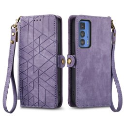 GEOM pénztárca tok Motorola Edge 40 Pro lila