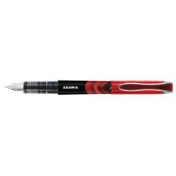 ZEBRA Töltőtoll, 0,6 mm, ZEBRA "Fountain pen", piros