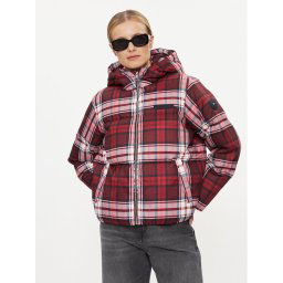 Tommy Hilfiger Pehelykabát New York Tartan WW0WW40233 Piros Relaxed Fit
