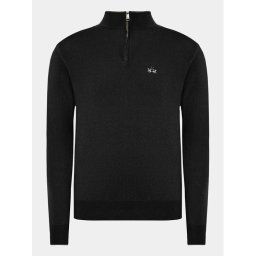 La Martina Sweater WMS003 YW091 Fekete Regular Fit