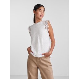 Pieces Blúz 17120454 Fehér Regular Fit