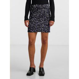 Pieces Miniszoknya 17143411 Fekete Regular Fit