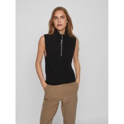 Vila Sweater 14084214 Fekete Regular Fit