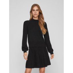 Vila Sweater 14084179 Fekete Regular Fit