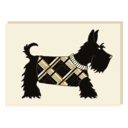Üdvözlőlap Borítékkal - Chic Dog - Scottie