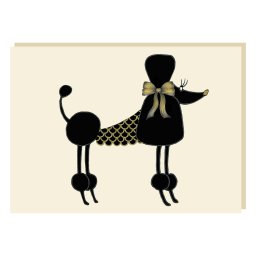 Üdvözlőlap Borítékkal - Chic Dog - Poodle