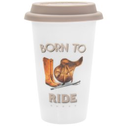 Porcelán Utazóbögre-Lovaglás