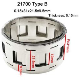 10m Duplasoros Nikkelszalag 21700 Elemekhez 0,15mm B-type (5070)