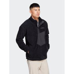 adidas Polár kabát Terrex XPLORIC High-Pile-Fleece IB6553 Fekete Regular Fit