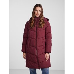 Pieces Pehelykabát 17126619 Bordó Regular Fit