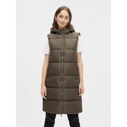 Pieces Mellény 17117414 Khaki Regular Fit