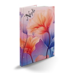 Tárgyalási napló Picture B/5, fehér lapokkal floral Realsystem