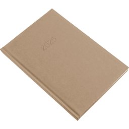 Határidőnapló Standard B/5, heti fehér lapokkal drapp Realsystem 2027.