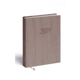 Határidőnapló 2day B/6, kétnapos beosztás + jegyzetlap drapp Realsystem 2027.