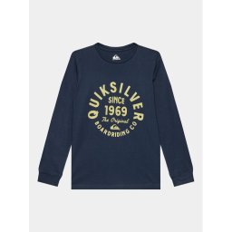 Quiksilver Blúz Circlescriptfro Tees EQBZT04668 Sötétkék Regular Fit