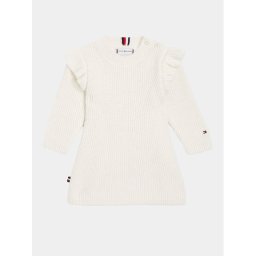Tommy Hilfiger Kötött ruha KN0KN01739 Ekru Regular Fit