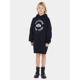 Tommy Hilfiger Kötött ruha Varsity KG0KG07556 Sötétkék Oversize