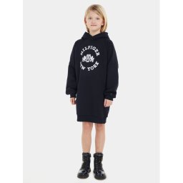 Tommy Hilfiger Kötött ruha Varsity KG0KG07556 Sötétkék Oversize