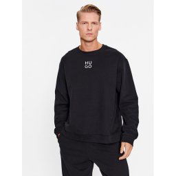Hugo Pulóver Classic 50500459 Fekete Relaxed Fit