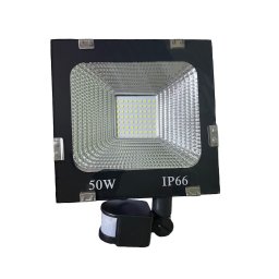 50W SMD LED mozgásérzékelős reflektor fényvető hideg fehér SLIM Szabadtéri spotlámpa IP66