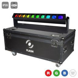 FLASH 4xLED Moving Head BAR 10x40W RGBW 2 sec ZOOM