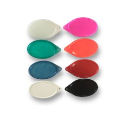 Bilétás kulcstartó (ovál) (Fluoreszkáló, Transzparens zöld, Transzparens kék, Fehér, Ciklámen, Narancssárga, Piros, Fekete)