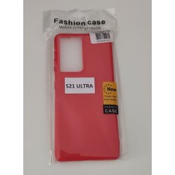 Samsung S21 Ultra Szilikon tok piros