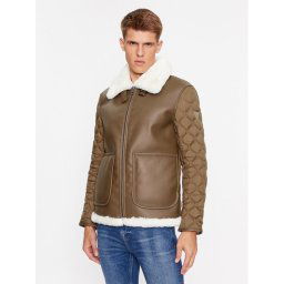 Guess Műbőr dzseki M3BL50 WFRL0 Barna Regular Fit