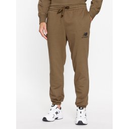 New Balance Melegítő alsó Essentials Stacked Logo French Terry Sweatpant MP31539 Barna Regular Fit