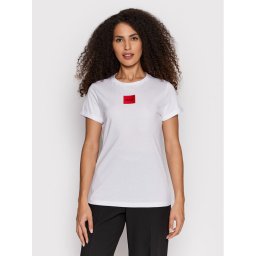 Hugo Póló Logo Label 50456008 Fehér Regular Fit