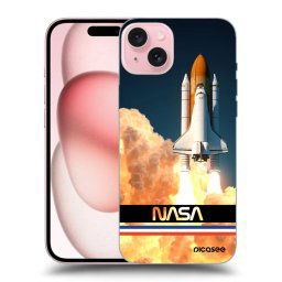 Fekete szilikon tok az alábbi mobiltelefonokra Apple iPhone 15 - Space Shuttle
