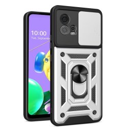 RING KAMERA Borító tartóval Motorola Moto G72 ezüsthöz