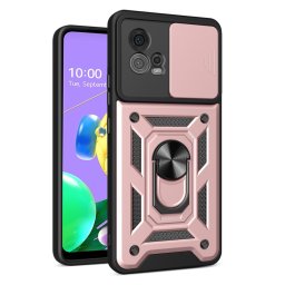 RING KAMERA Borító tartóval Motorola Moto G72 rózsaszín