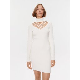 Guess Kötött ruha W3BK0W Z2YJ2 Fehér Bodycon Fit