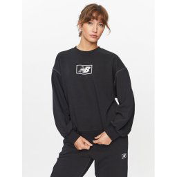 New Balance Pulóver Essentials French Terry Crew WT33514 Fekete Regular Fit