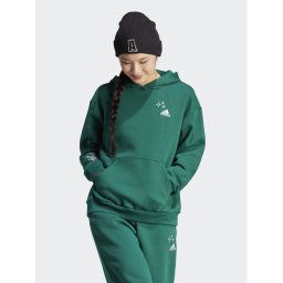 adidas Pulóver Scribble Embroidery IJ8738 Zöld Loose Fit