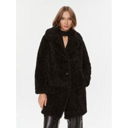 Guess Báránybőr kabát W3BL58 WEYQ0 Fekete Regular Fit