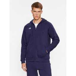 Under Armour Pulóver Ua Rival Fleece Fz Hoodie 1379767 Sötétkék Loose Fit