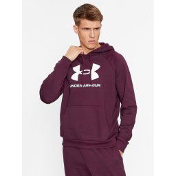 Under Armour Pulóver Ua Rival Fleece Logo Hd 1379758 Bordó Loose Fit