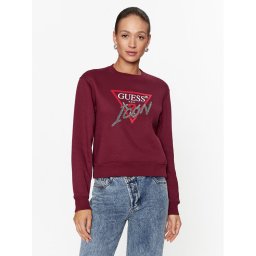 Guess Pulóver W3BQ14 KB681 Bordó Regular Fit