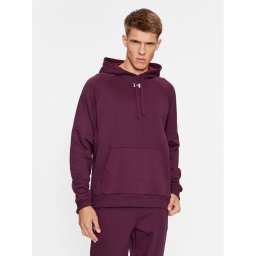 Under Armour Pulóver Ua Rival Fleece Hoodie 1379757 Bordó Loose Fit