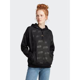 adidas Pulóver Embossed Monogram IM2586 Fekete Loose Fit