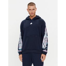 adidas Pulóver Future Icons Allover Print IJ8848 Sötétkék Loose Fit