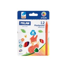 Milan háromszögalakú zsírkréta készlet - 12 darab