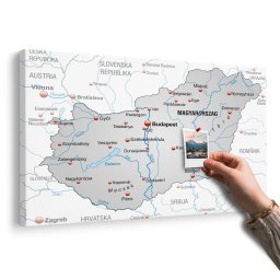 Parafa kép szürke Magyarország térképe kontraszttal
