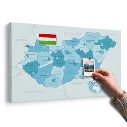 Parafa kép elegáns kék Magyarország térképe
